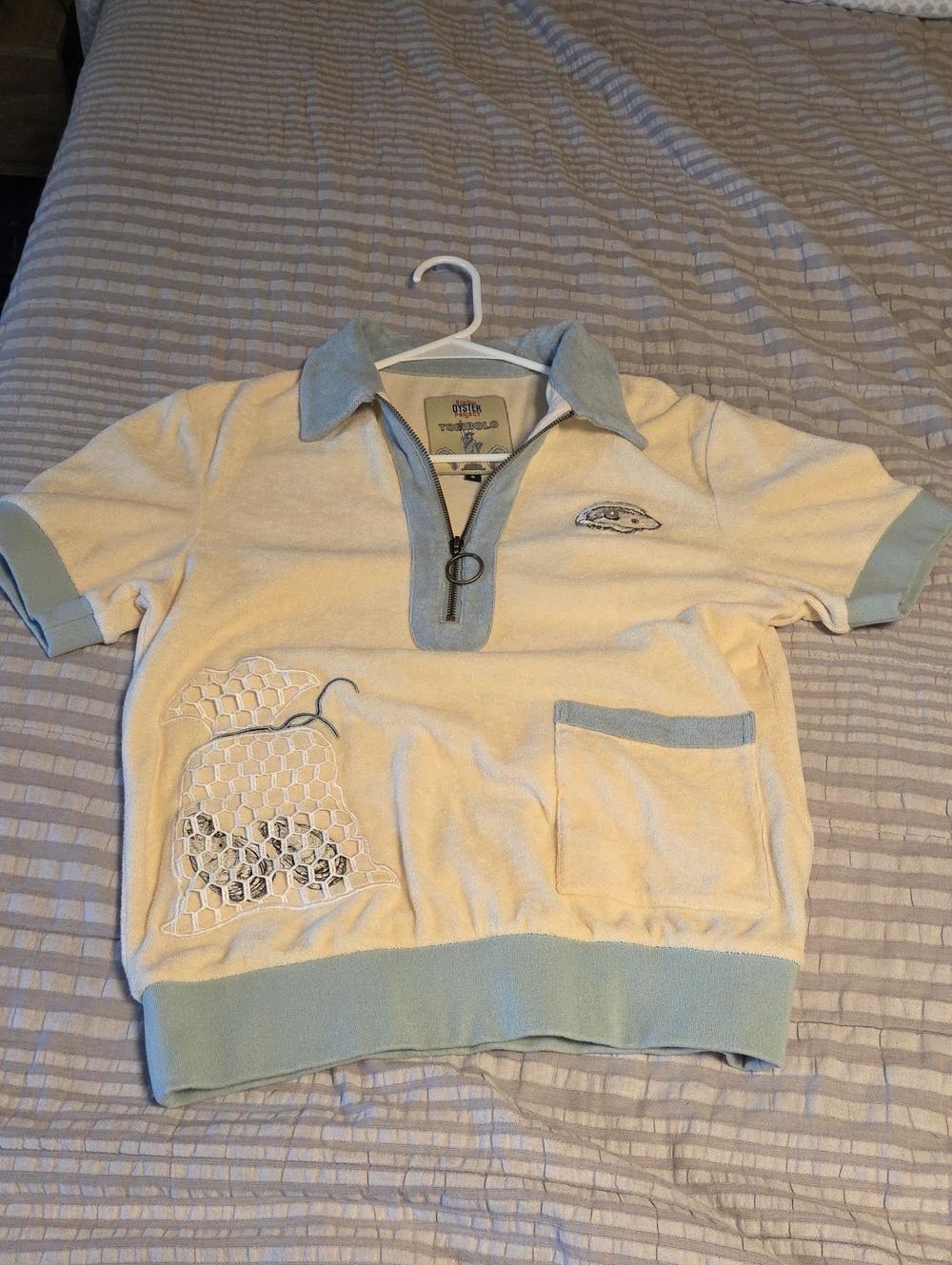 Tombolo Aw Shucks Cabana - Billion Oyster Project Terry Polo Shirt - Small